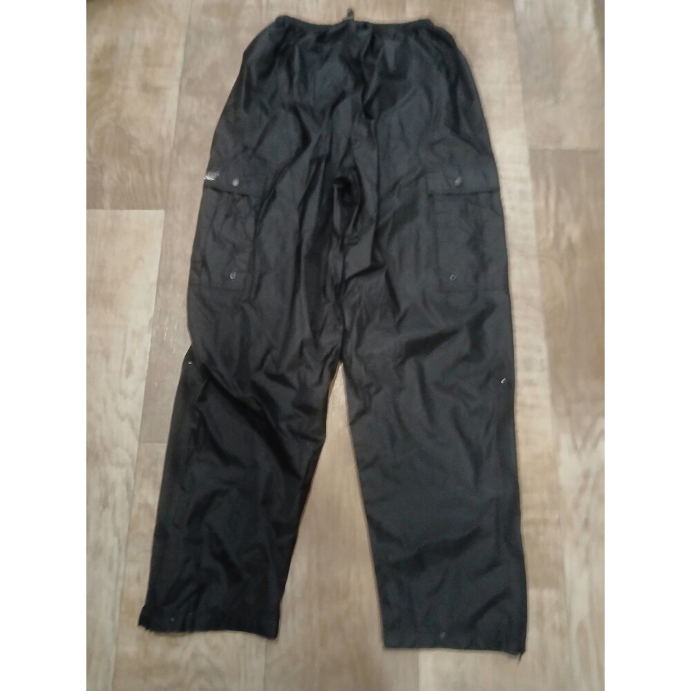 Stearns Dry Wear Pants Mens LARGE Black Rain Mesh Lined Snap Outdoor Waterproof - Picture 10 of 13